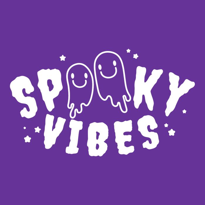 Spooky Vibes Halloween Ghost Cute Kids T-Shirt