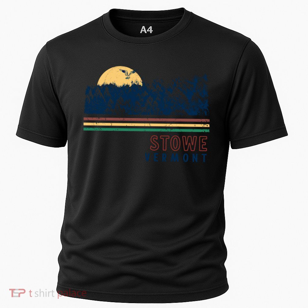Stowe Vermont Hiking Skiing Retro Cool Gift Performance Shirt