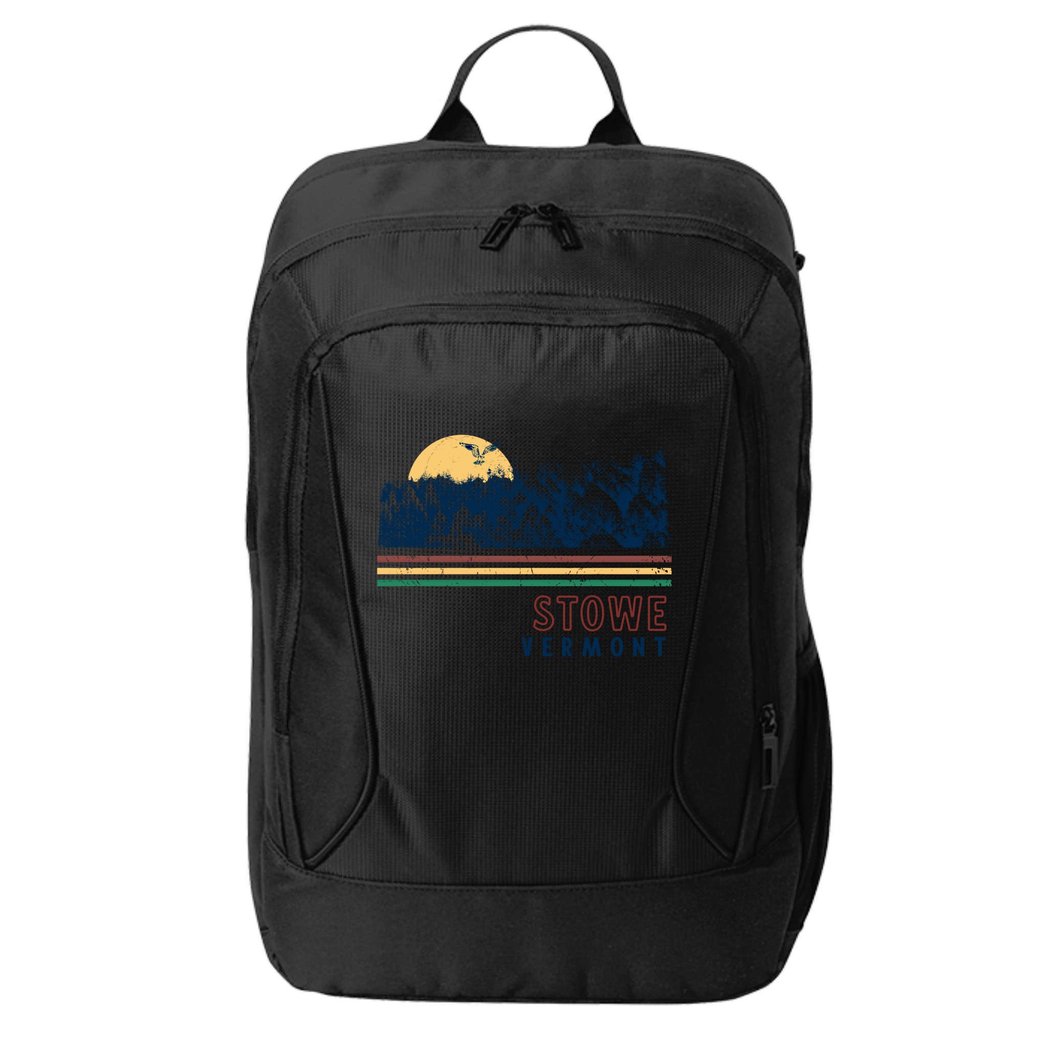 Stowe Vermont Hiking Skiing Retro Cool Gift City Backpack
