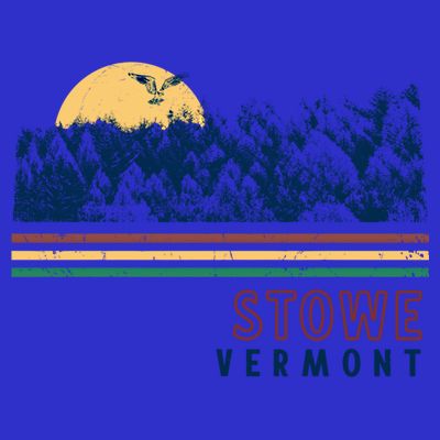 Stowe Vermont Hiking Skiing Retro Cool Gift T-Shirt