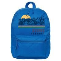 Stowe Vermont Hiking Skiing Retro Cool Gift 16 in Basic Backpack