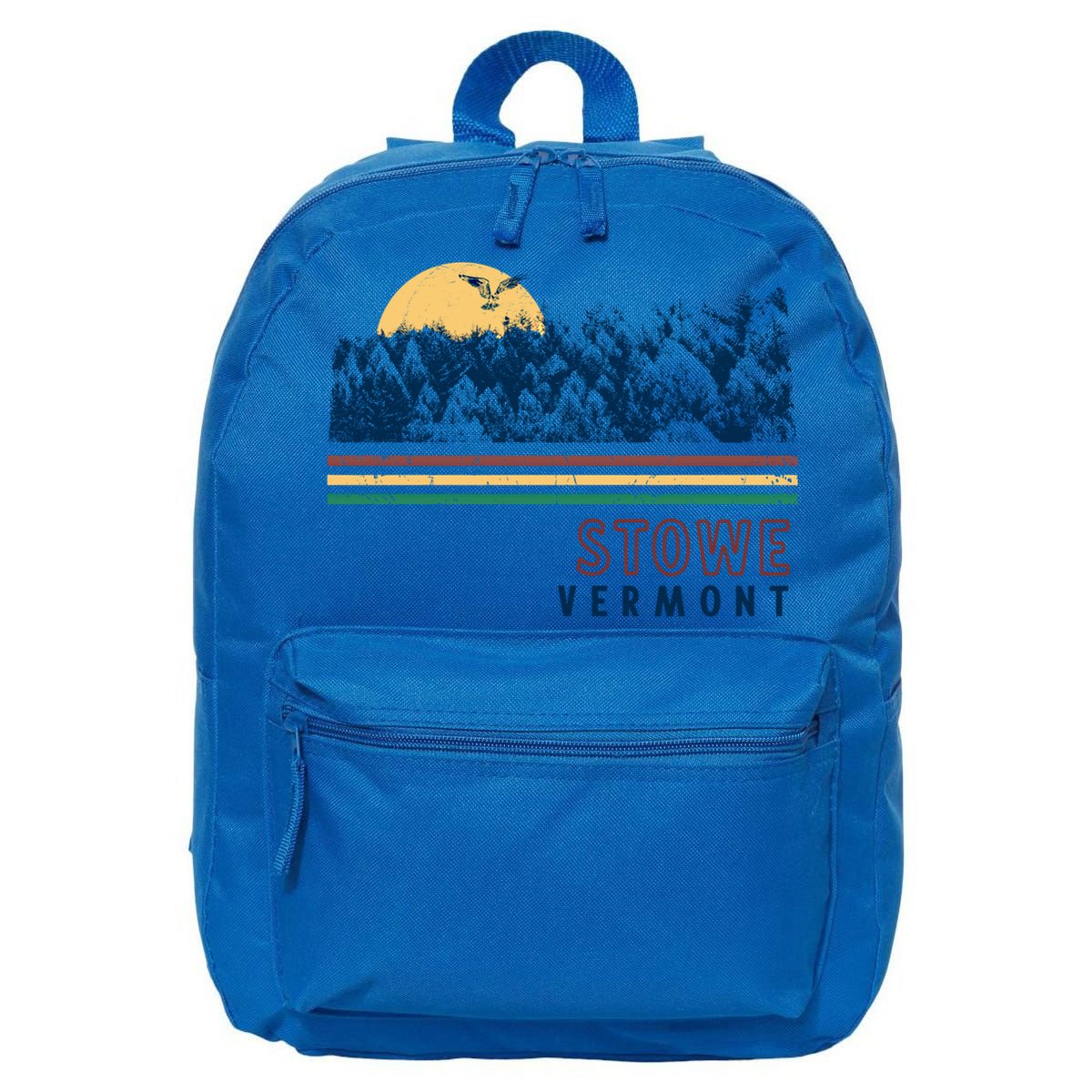 Stowe Vermont Hiking Skiing Retro Cool Gift 16 in Basic Backpack