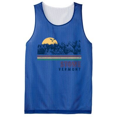 Stowe Vermont Hiking Skiing Retro Cool Gift Mesh Reversible Basketball Jersey Tank