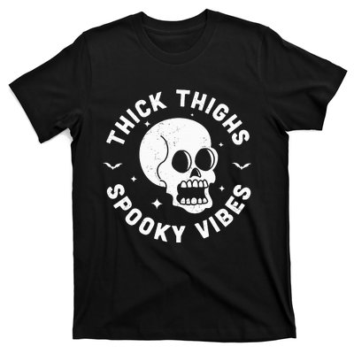 Spooky Vibes Halloween Skull Workout Leggings T-Shirt