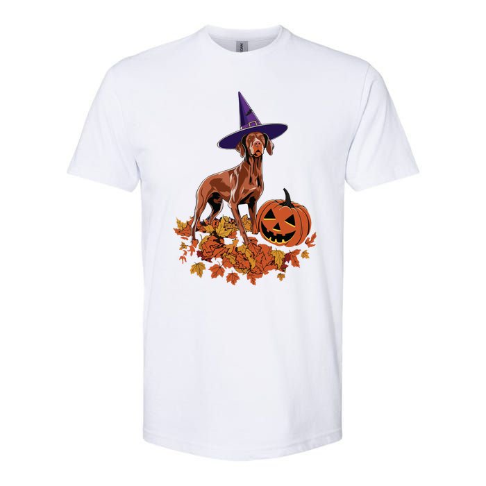 Spooky Vizsla Halloween Dog Design Design Softstyle CVC T-Shirt