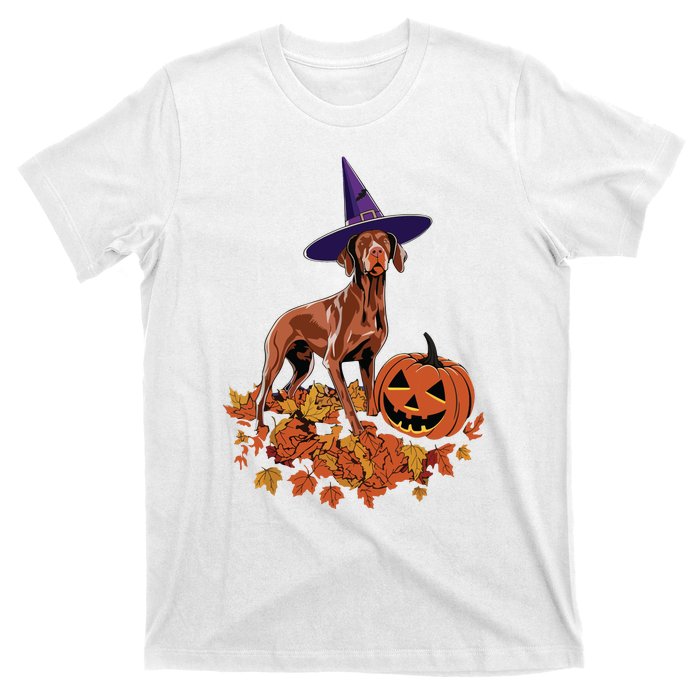 Spooky Vizsla Halloween Dog Design Design T-Shirt