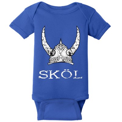 Skol Viking Helmet Nordic Scandinavian Norse Mythology Baby Bodysuit