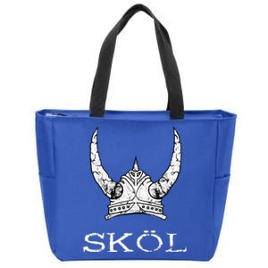 Skol Viking Helmet Nordic Scandinavian Norse Mythology Zip Tote Bag