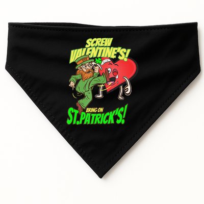 screw valentine heart funny st.patrick's day USA-Made Doggie Bandana