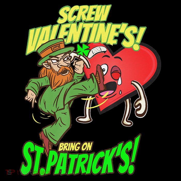 screw valentine heart funny st.patrick's day Tall T-Shirt