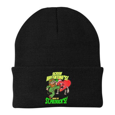 screw valentine heart funny st.patrick's day Beanie