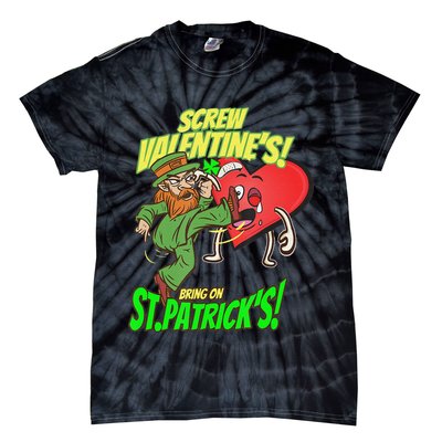 screw valentine heart funny st.patrick's day Tie-Dye T-Shirt