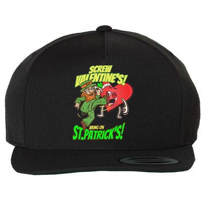 screw valentine heart funny st.patrick's day Wool Snapback Cap