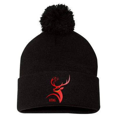 Stag Vixen Hotwife Cuckold Pom Pom 12in Knit Beanie