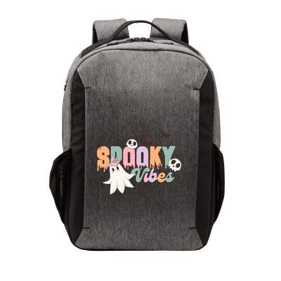 Spooky Vibes Halloween Ghost Spider Web Festive Design Gift Vector Backpack