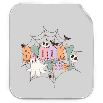 Spooky Vibes Halloween Ghost Spider Web Festive Design Gift Permanent Decal Sticker