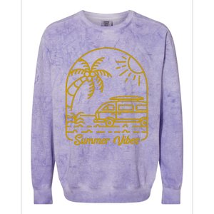 Summer Vibes Illustration Colorblast Crewneck Sweatshirt