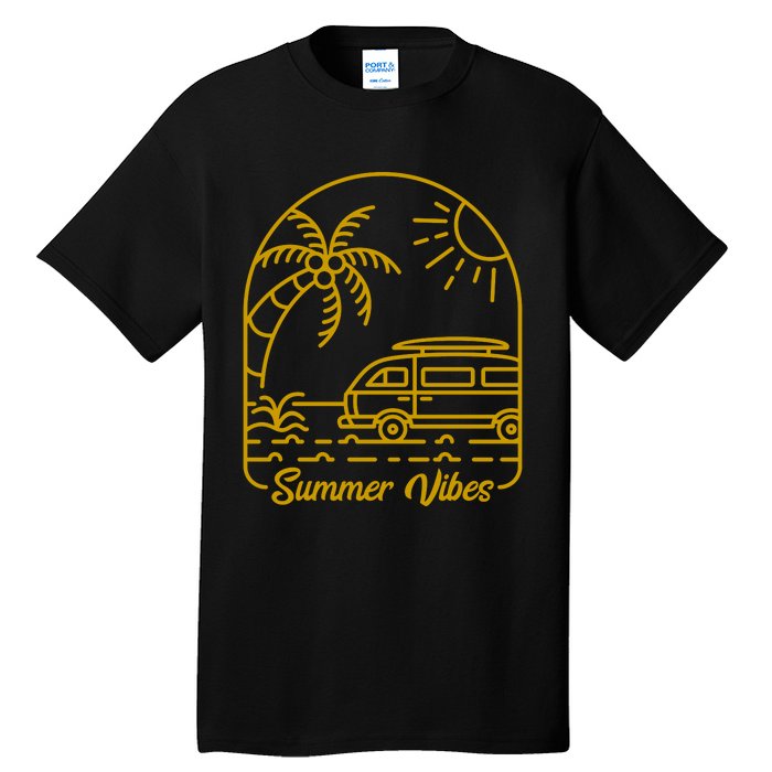 Summer Vibes Illustration Tall T-Shirt