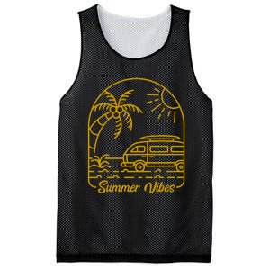 Summer Vibes Illustration Mesh Reversible Basketball Jersey Tank