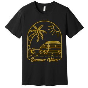 Summer Vibes Illustration Premium T-Shirt