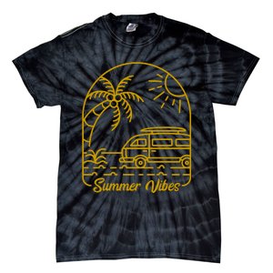 Summer Vibes Illustration Tie-Dye T-Shirt