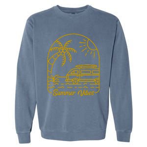 Summer Vibes Illustration Garment-Dyed Sweatshirt