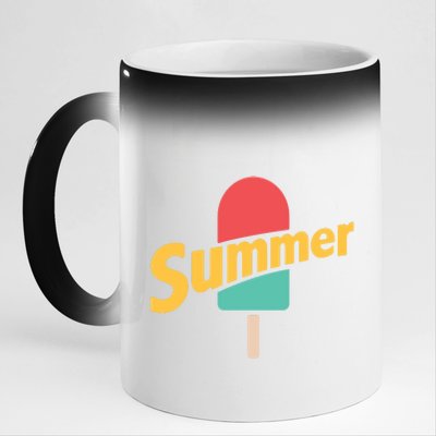 Summer Vacation Ice Cream Popsicle 11oz Black Color Changing Mug