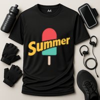Summer Vacation Ice Cream Popsicle Cooling Performance Crew T-Shirt