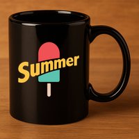 Summer Vacation Ice Cream Popsicle 11oz C Handle Ceramic Mug