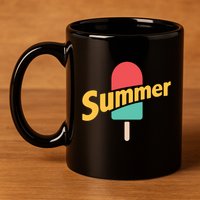 Summer Vacation Ice Cream Popsicle 11oz C Handle Ceramic Mug