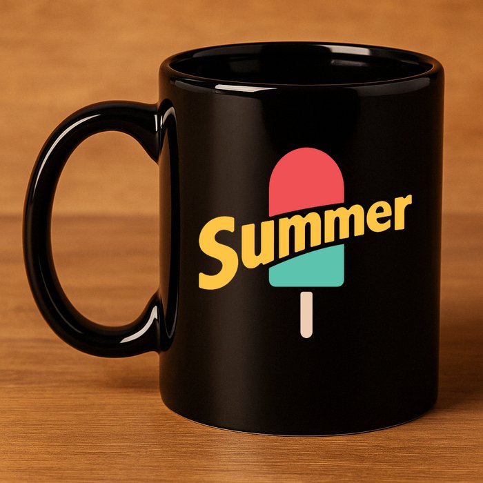 Summer Vacation Ice Cream Popsicle 11oz C Handle Ceramic Mug