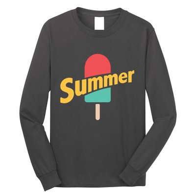 Summer Vacation Ice Cream Popsicle Long Sleeve Shirt