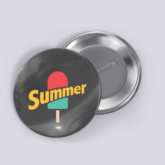 Summer Vacation Ice Cream Popsicle Button