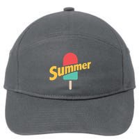 Summer Vacation Ice Cream Popsicle 7-Panel Snapback Hat
