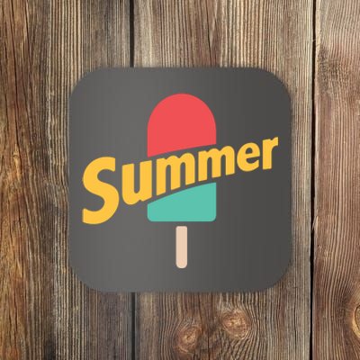 Summer Vacation Ice Cream Popsicle Coaster