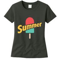 Summer Vacation Ice Cream Popsicle Womens T-Shirt