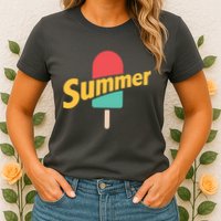 Summer Vacation Ice Cream Popsicle Womens T-Shirt