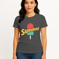 Summer Vacation Ice Cream Popsicle Womens T-Shirt