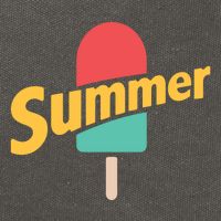 Summer Vacation Ice Cream Popsicle Cotton Canvas Backpack