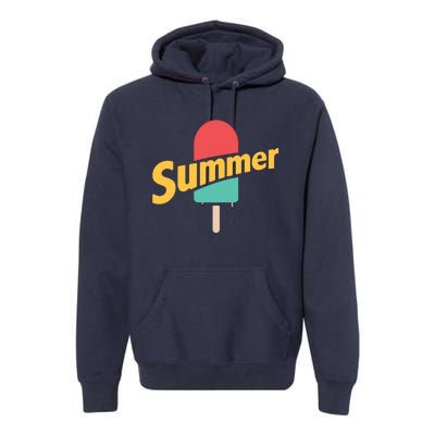 Summer Vacation Ice Cream Popsicle Premium Hoodie