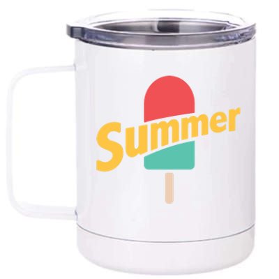 Summer Vacation Ice Cream Popsicle 12 oz Stainless Steel Tumbler Cup