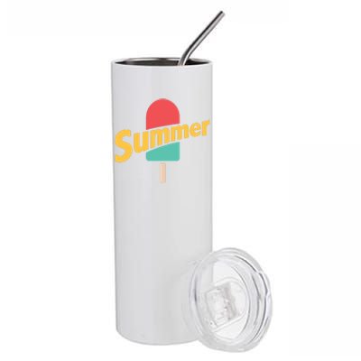 Summer Vacation Ice Cream Popsicle Stainless Steel Tumbler