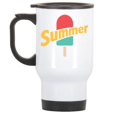 Summer Vacation Ice Cream Popsicle Stainless Steel Travel Mug