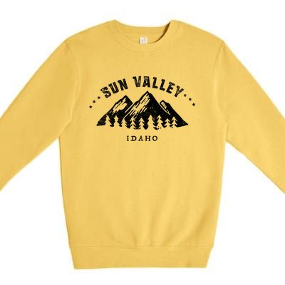 Sun Valley Idaho Outdoors Adventure Mountain Graphic Gift Premium Crewneck Sweatshirt