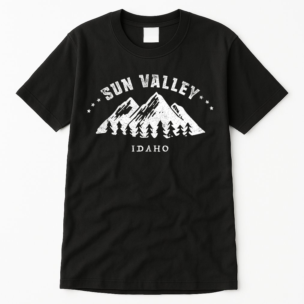 Sun Valley Idaho Outdoors Adventure Mountain Graphic Gift Tall T-Shirt