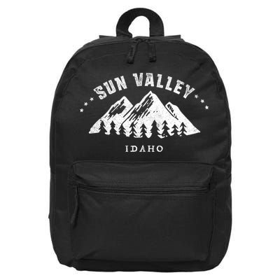 Sun Valley Idaho Outdoors Adventure Mountain Graphic Gift 16 in Basic Backpack