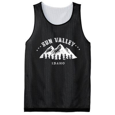 Sun Valley Idaho Outdoors Adventure Mountain Graphic Gift Mesh Reversible Basketball Jersey Tank