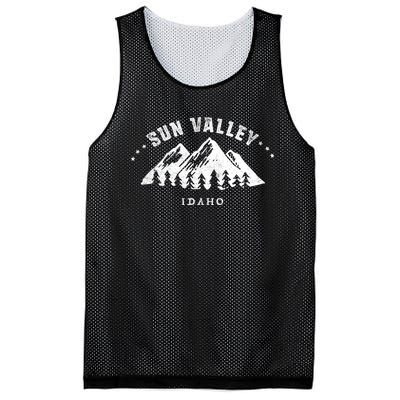 Sun Valley Idaho Outdoors Adventure Mountain Graphic Gift Mesh Reversible Basketball Jersey Tank