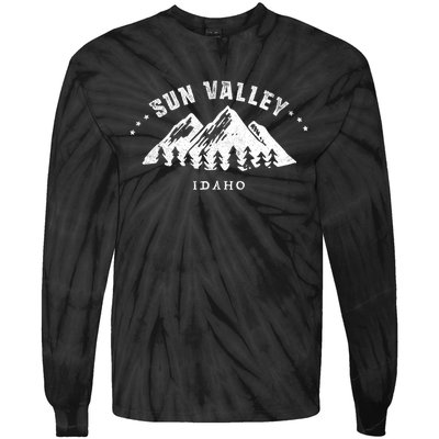 Sun Valley Idaho Outdoors Adventure Mountain Graphic Gift Tie-Dye Long Sleeve Shirt