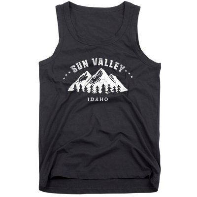 Sun Valley Idaho Outdoors Adventure Mountain Graphic Gift Tank Top